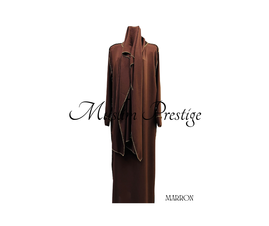 Abaya avec voile intègre