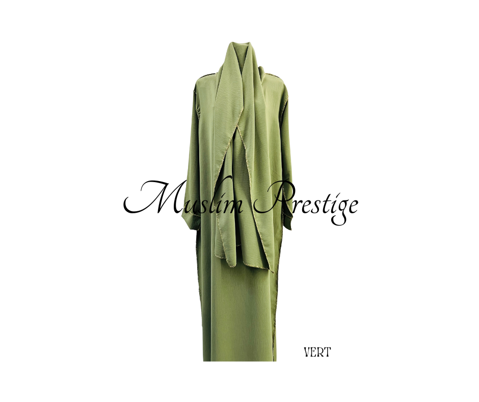 Abaya avec voile intègre