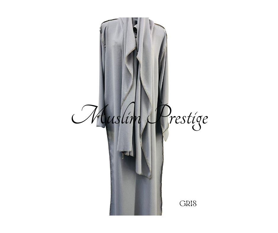 Abaya avec voile intègre